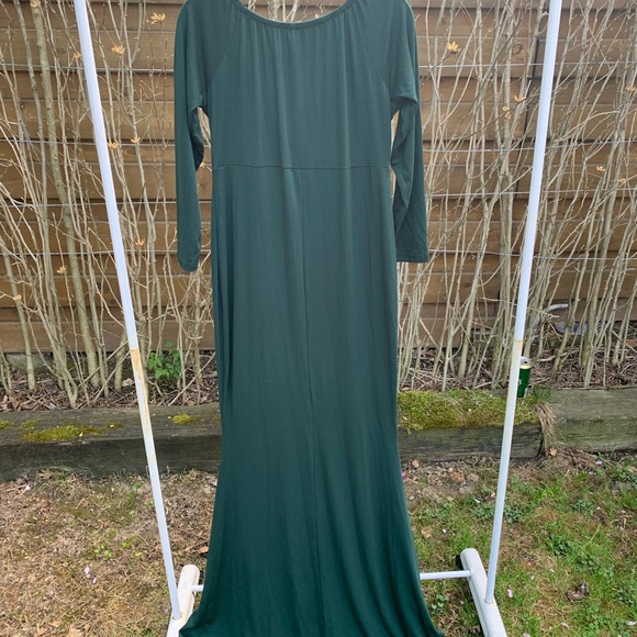 Ecavus Women's Maternity Dress Off Shoulder Long - Picture 3 of 4